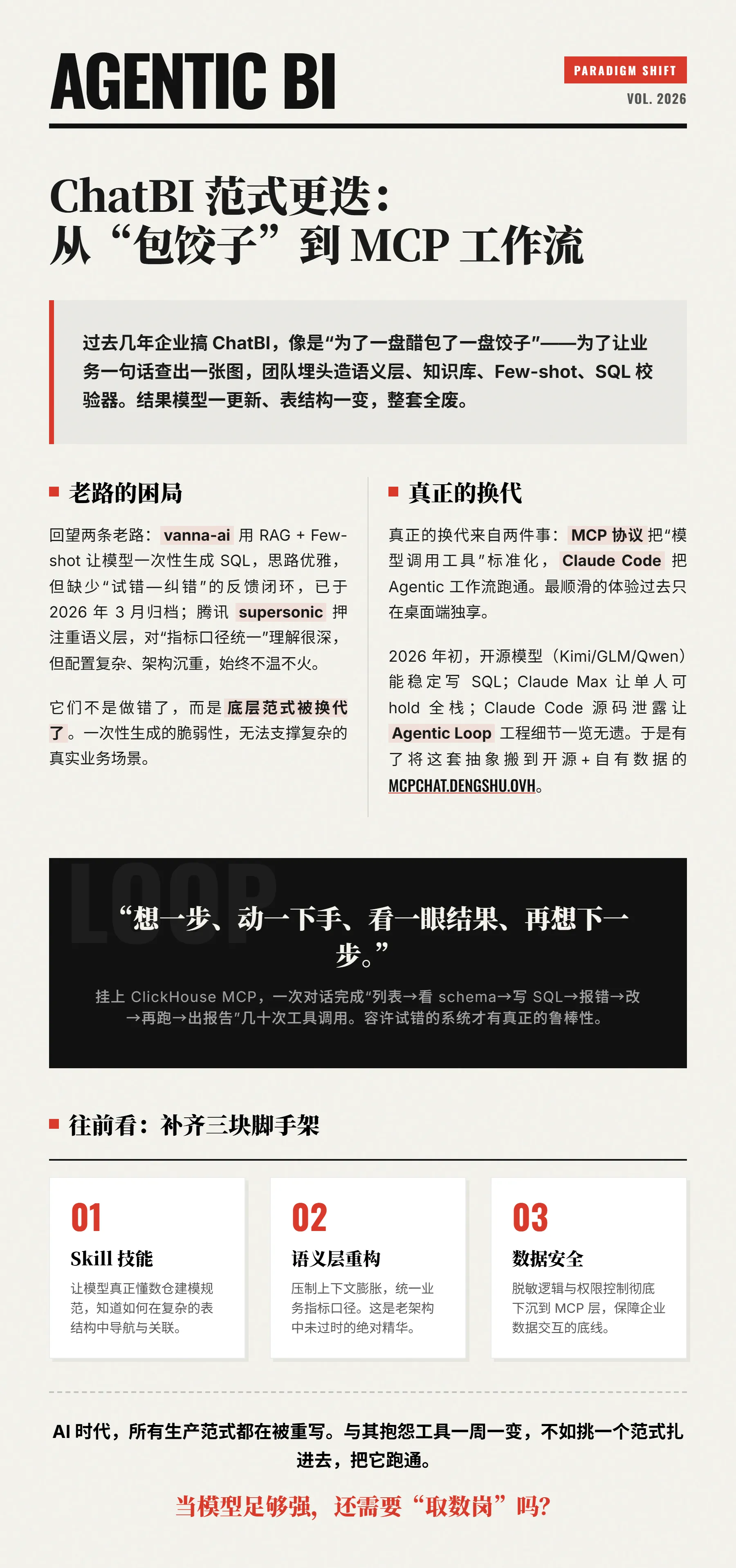 从 ChatBI 老路到 MCP 新解：本文一图速览